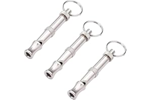 DPWOUM 3Pcs Silver Adjustable Ultrasonic Dog Whistle,Portable Whistle Pet Whistle Supersonic Whistle Dog Whistles for Pet Tra