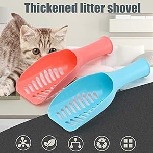 AKDSteel - Pala per lettiera e Gatti, a Forma di Cilindro Blue