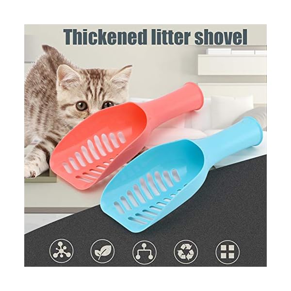 AKDSteel - Pala per lettiera e Gatti, a Forma di Cilindro Blue