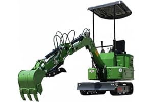 DIGMASTER 2650lb Mini Excavator with 13.5HP Gas Engine, Hydraulic Thumb, Quick Connect Attachments, Compact Design for Garden, Yard Landscaping, Farm, and Small Construction Projects (Green-1) (green3)