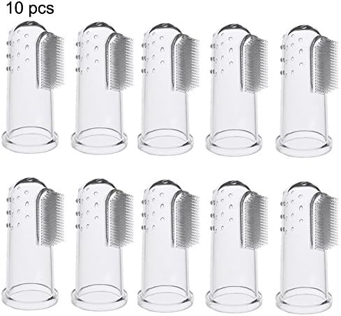 Finger Pet Toothbrush,For Small to Large Dogs Cats and Most Pets,Dental Hygiene Brushes,Soft Silicone Food Grade Material Pet Toothbrush,Addition Bad Breath Tartar,Oral Massage