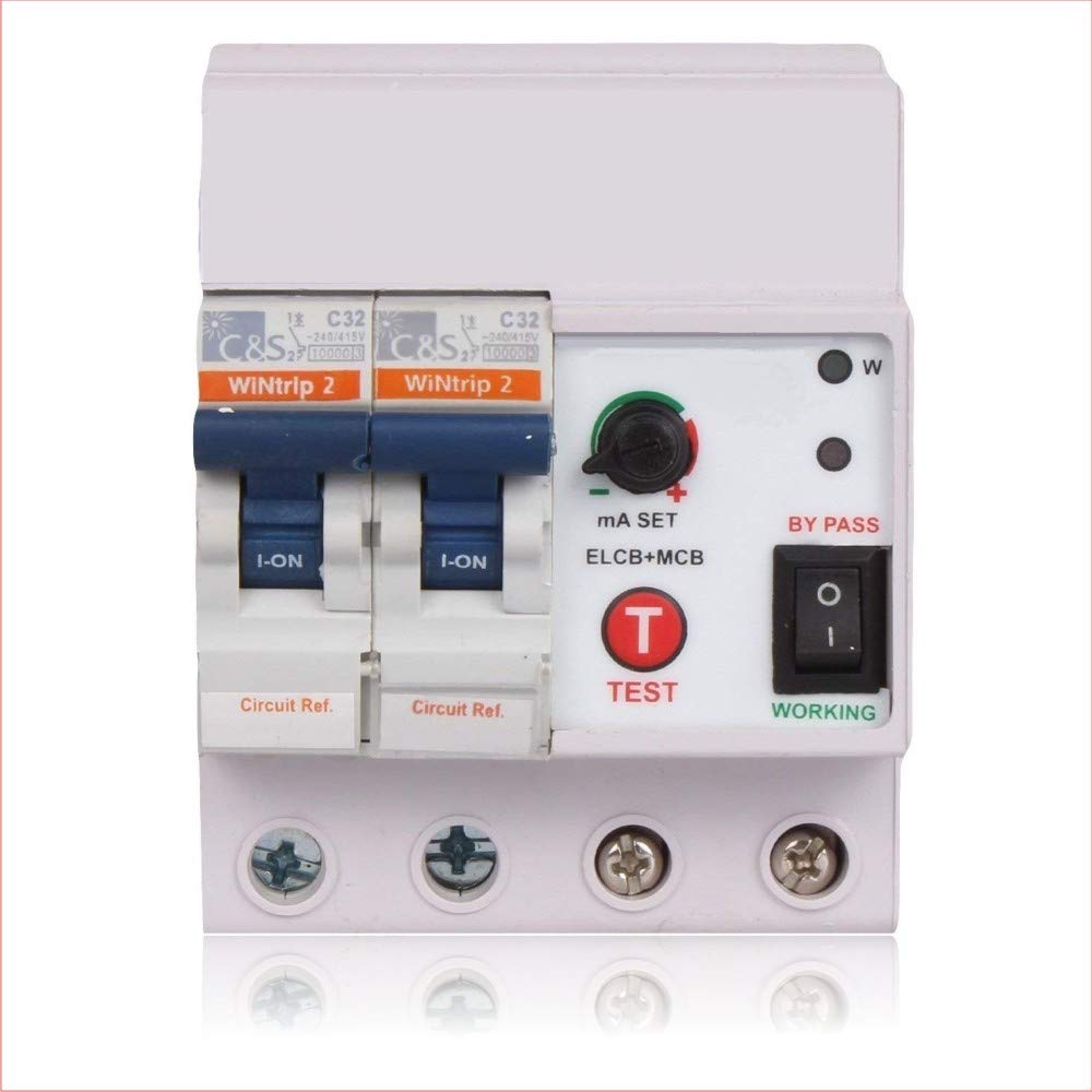 Buy Microtail Earth Leakage Single Phase 2 Pole ELCB, RCCB, ISI Marked