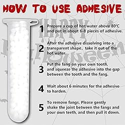 MUCCKEN 16 Pairs Vampire Teeth with Adhesive, 4