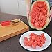 Watermelon Slicer By Meloslice - High Quality Stainless Steel Tong With Silicone Handle - Bonus E-Book- Multipurpose Cutter Corer Server Knife - Works Perfectly With Melons Or More Fruits / Vegetables