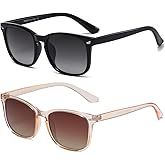 DUSHINE Polarized Sunglasses for Women Classic Retro Style UV400 Protection