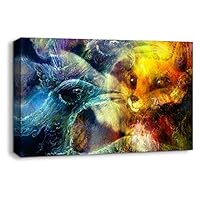 Canvas Wall Art Creative Illustrations Canvas Prints Home Artwork Decoration for Living Room,Bedroom - 12x18 inches