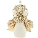 Bling Dog Dress Tutu Skirt Flower Dog Pet Cat Luxury Princess Wedding Dress Summer Dog Chihuahua Clothes (Gold, Small(Pet 4-6Lbs))