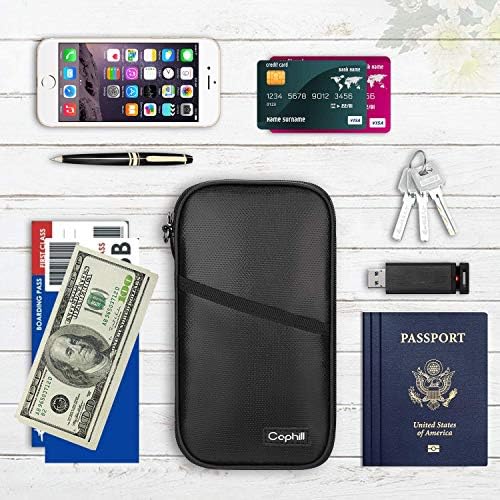 Fireproof Family Travel Itinerary Passport Holder Wallet Travel Accessories RFID Blocking Document Organizer Case with Strap for Women & Men 5 Fireproof Family Travel Itinerary Passport Holder Wallet Travel Accessories RFID Blocking Document Organizer Case with Strap for Women & Men