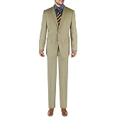 Giorgio Eleganz Men's Trim Modern Fit Suit 2 Button Tan Sharkskin