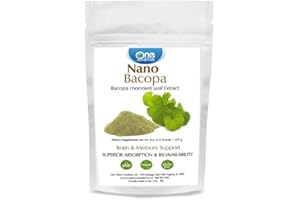 One Planet Nutrition Nano Bacopa Powder 8 oz (227 Servings), Bacopa monnieri Extract, Nano for Easy Absorption, Enhances Memory & Focus, Excipient-Free, Non-GMO, Vegan, Gluten-Free