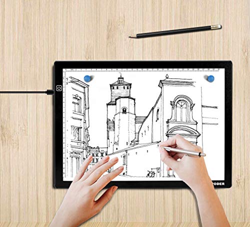 17in Light Box for Tracing- Light Board for Diamond Painting Art A4 Ultra Thin Light Pad for Drawing Sketching Animation Stencilling with 2 Magnetic Pins (2nd GEN Light pad-A4M)