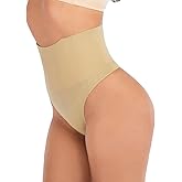 ACPLK Thong Shapewear Tummy Control Underwear for Women Waist Cincher Girdle Seamless Shaping Thong Panties Body Shaper Beige
