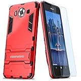COVRWARE® Lumia 950 Case - [Slim Series] Armor Protective Case [ Kickstand ] [ Slim Fit ][ Screen Protector ] For Microsoft Lumia 950 - Red (CW-950-SL03)