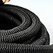 50 Ft Strongest Expandable Garden Hose,Extra Strength Fabric,Double Latex Core,3/4 Snake Magic Pocket Water Hoses Black Come With a Gift 8 Pattern Spray Nozzle