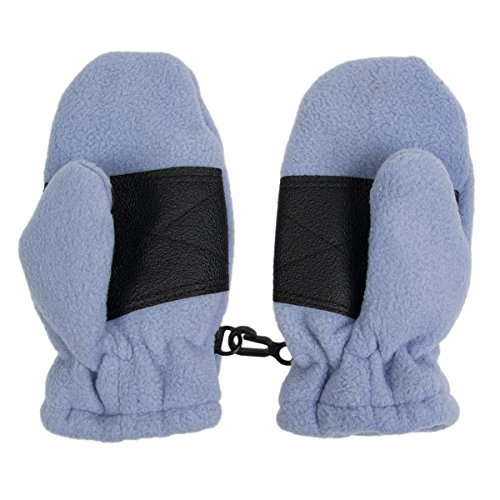 Toddler Fleece Insulated Mittens Boys Girls Clips Palm Grip Warm Winter