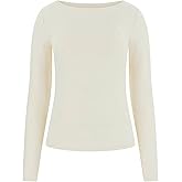Guess Womens Long Sleeve Scoop Back Nadene Top