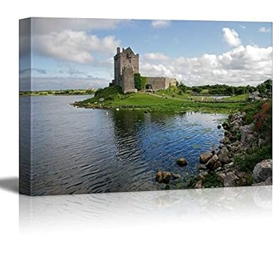 Canvas Prints Wall Art - View of The Dunguaire Castle, Kinvara Bay, Galway, Ireland | Modern Wall Decor/Home Decoration Stretched Gallery Canvas Wrap Print. Ready to Hang (24