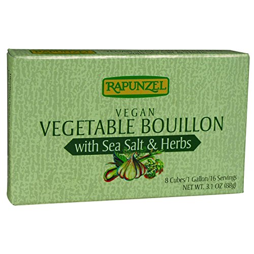 Rapunzel Bouillon Cubes - Vegetable - Vegan - Sea Salt and Herbs - 3.10 oz - Case of 12
