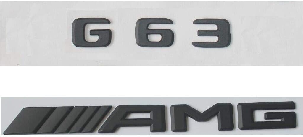 Black Trunk Letters Number Emblem Badges Emblems for Benz G63 AMG 17-19
