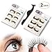 SEILANC False Eyelashes 6 Pairs in 2 Different Styles with 1 Tweezer, Reusable Natural Looking Handmade Fake Lashes