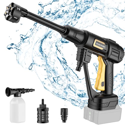 Battery Pressure Washer for Makita 18 V Battery, Mobile Cleaning and Irrigation Pressure Washer Gun, Pressure Washer with 6-in-1 Nozzle [21 V, 20 Bar, 4 L/min] for Car, Garden (Without Battery)