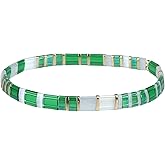 KELITCH Flat Seed Beads Stretch Bracelets Wrap Friendship Bracelets Women Beach Bracelet