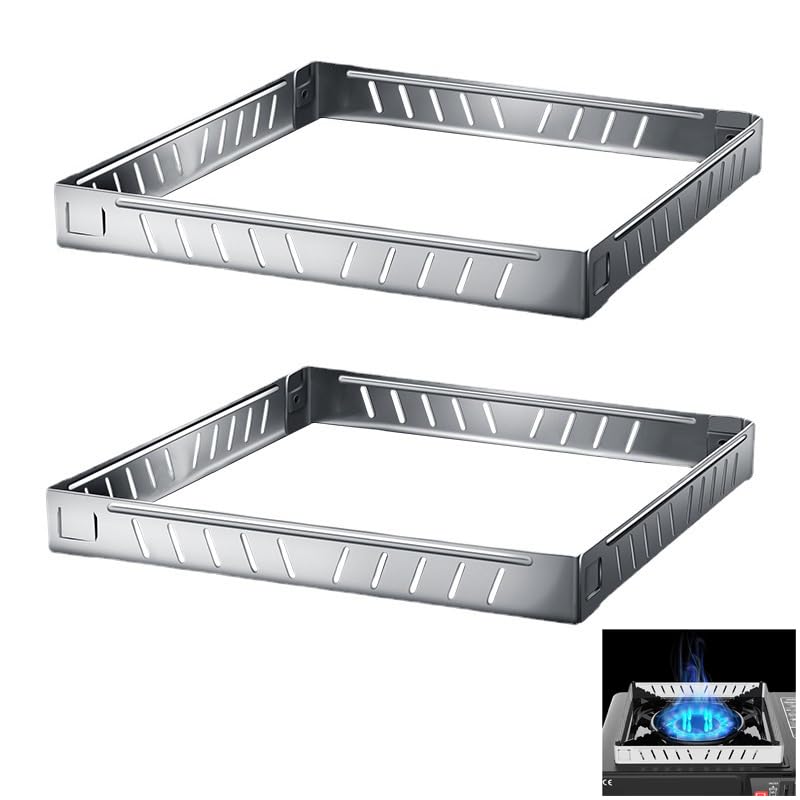 Photo 1 of SquEqu 2 Pack Camping Stove Wind Guard Windscreen Blocker Compact Detachable Windshield Wind Screen Block for Portable Butane Stoves Gas Propane Burner Camp Cooking BBQ Grill Hiking Outdoor