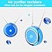 WOOLALA Personal Wearable Air Purifier Necklace/Mini Portable Air Freshner Ionizer/Negative Ion Generator/Low Noise for Adults Kids - Silver