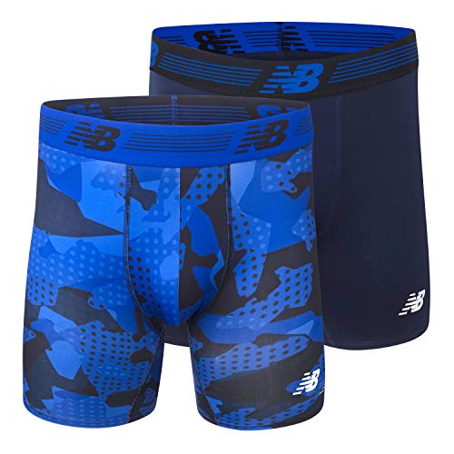New Balance Mens Premium Performance 9" Boxer Brief Underwear 2Pack