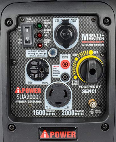 JEGS Performance Products 81963 Inverter Generator 1600W Surge Watts 2000W Rated