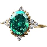 Viyuroyk 925 Sterling Silver Shining Emerald ring Wedding ring Engagement ring CZ Ring Emerald cut rings Diamond Rings Women jewelry rings statement