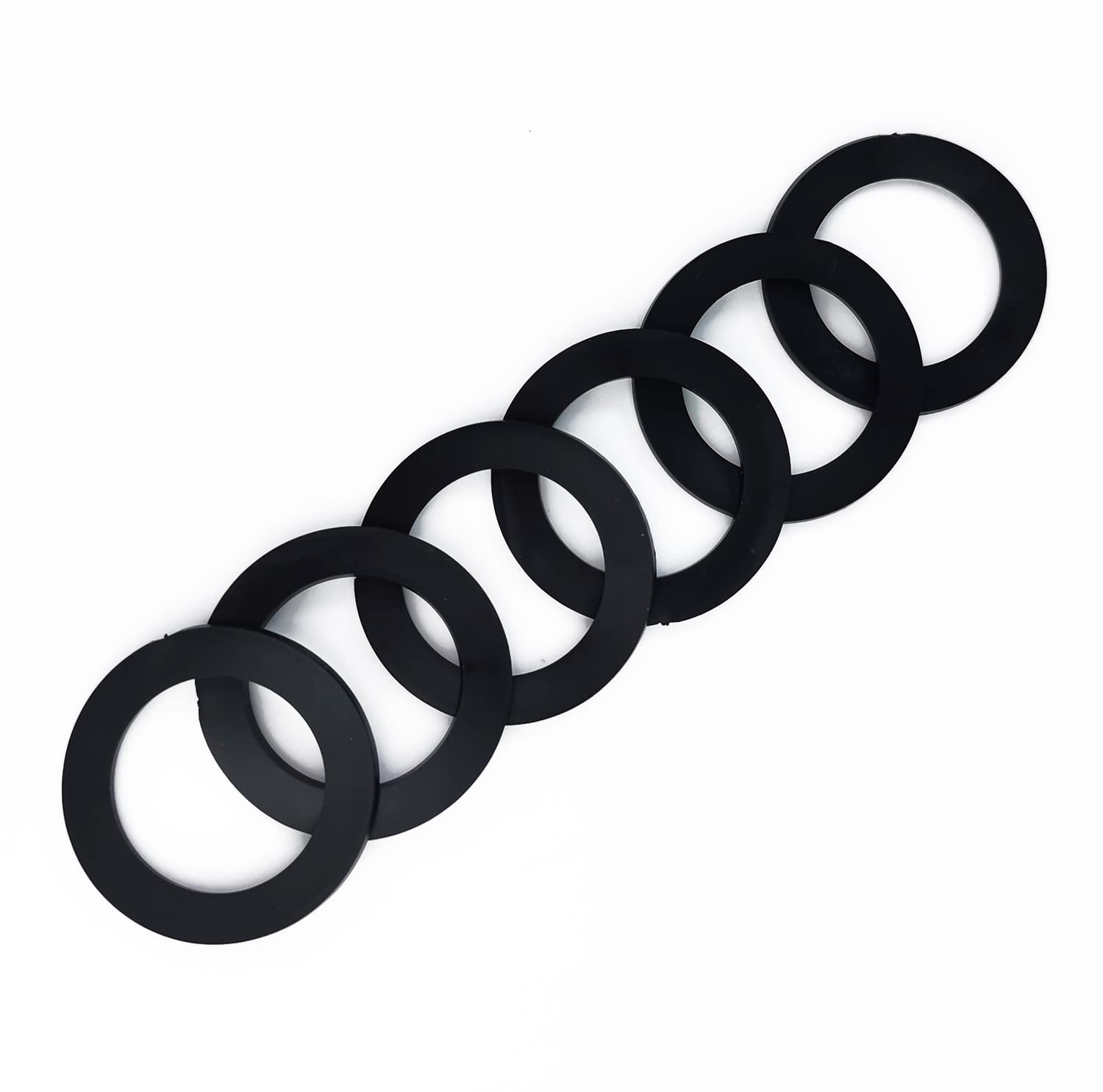 Qrity 6 PCS Kitchen Sink Waste Pipe Blanking Cap Gasket 45mm Drain Gasket Drainer Seal Ring Rubber Washer for G 1-1/2" Fitting — image 1