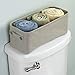 MetroDecor mDesign Cotton Fabric Bathroom Storage Bin for Magazines, Toilet Paper, Bath Towels - Small, Light Gray
