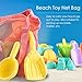 MINGPINHUIUS Kids Beach Toys Toddlers Beach Sand Toys with Truck Castle Bucket Kettle Molds A Mesh Bag, Soft Plastic Material Ideal Gift for Baby Boys or Girls 22 Pcs