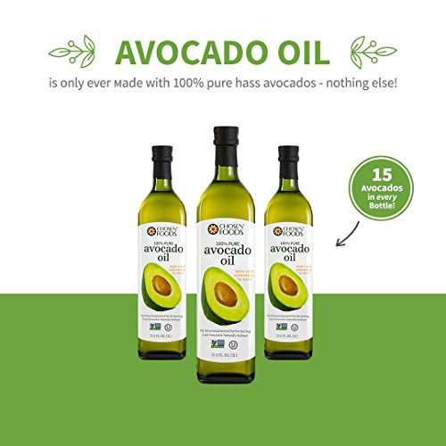 Chosen Foods 100 Pure Avocado Oil 1 L, NonGMO, for HighHeat Cooking