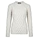 Ireland's Eye 100% Irish Merino Wool Ladies Aran Sweater with Lambay Stitching