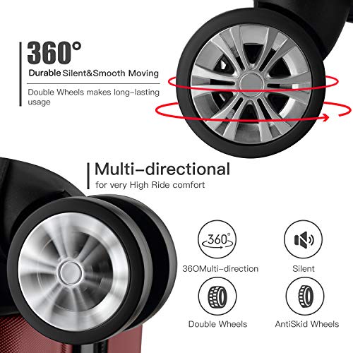 4 SHOWKOO+Luggage+Expandable+Suitcase+Double