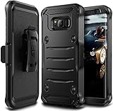 Samsung Galaxy S8 Case, E LV Belt Swivel Clip - Dual Layer Armor Holster Defender Full Body Protective Case Cover for Samsung Galaxy S8 - [BLACK/BLACK]
