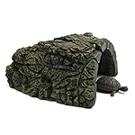 uxcell Dark Green Resin Climb Stone Turtles Cave Reptiles House Ornament for Aquarium