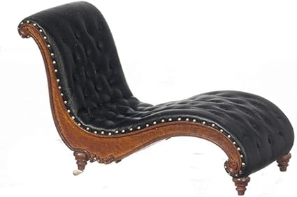 Melody Jane Dolls House Black Leather 