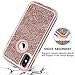 Vofolen Bling Case for iPhone Xs Max Case Glitter Cover Full-Body Protection Heavy Duty Hybrid Protective Hard Shell Silicone Rubber Armor with Front Bumper for iPhone Xs Max 10S Max (Rose Gold)