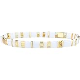 KELITCH Women Pearl Bead Stackable Stretch Bracelets Women Handmade Friendship Bracelets
