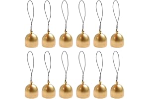 XIZHI 12 Pcs Christmas Ornament Copper Bells 1.5 Inch Bell Christmas Decoration for Christmas Tree DIY Christmas Party Supplies