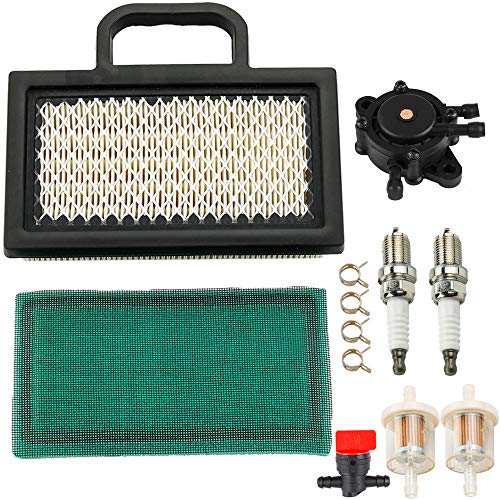MIU11286 Air Filter with LG808656 Fuel Pump Tune-Up Kit for John Deere LA120 LA130 LA135 LA140 LA145 LA150 X130R X140 X155R X165 D130 D140 L111 L118 L120 Lawn Mower Tractor Snow Blower