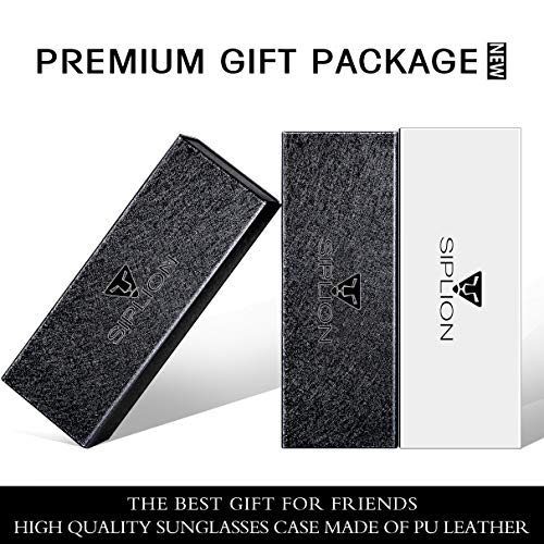 SIPLION Herren Sonnenbrille UV400 Schutz Polarisierte Sonnenbrille Fahrerbrille Rechteckige Metall Rahmen – Bild 7