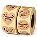 1000 Thank You Stickers, 1.5” Heart & 1.2” Circle Stickers – Removable and Adhesive Label Kraft Paper