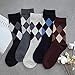 Ordenado 5 Pairs Men Dress Socks Cotton Argyle Assorted Colors Socks For Business Casual
