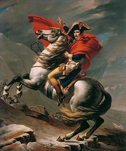 $50-$4000 Hand Painted Art Paintings by College Teachers - Jacques Louis David Napoleon Crossing The Alps Oil Painting Reproduction - Wall Decor Canvas Old Famous Works -Size02