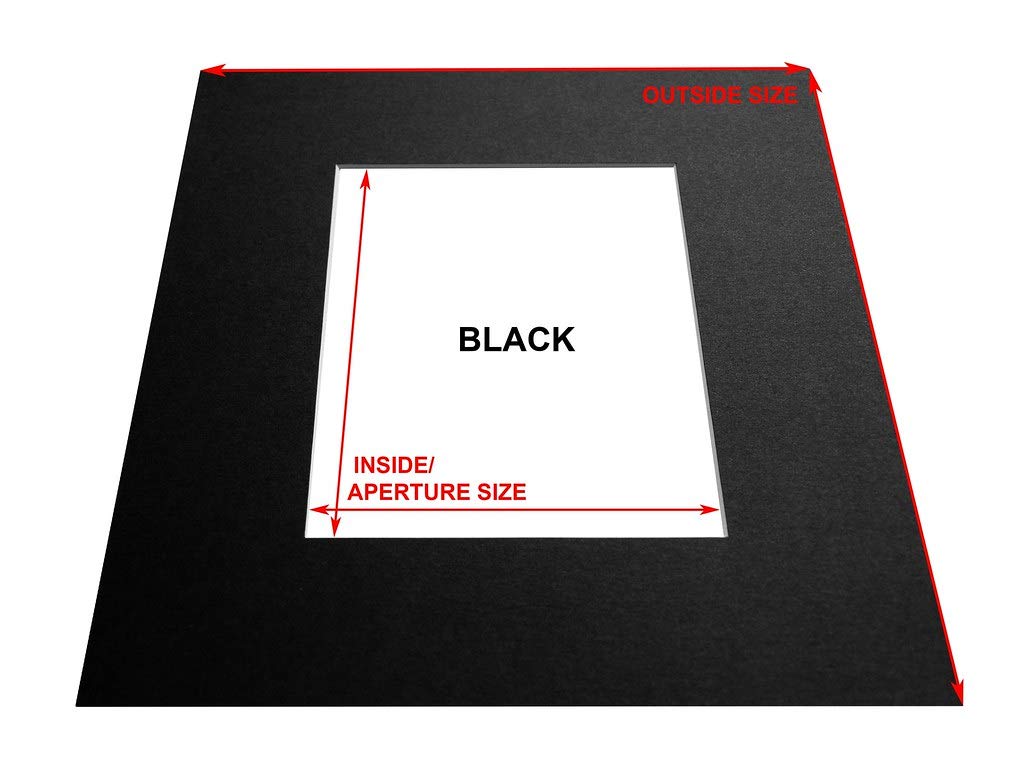 A3 Mount for A4 - Image/Photo/Picture- Black - Pack of 8