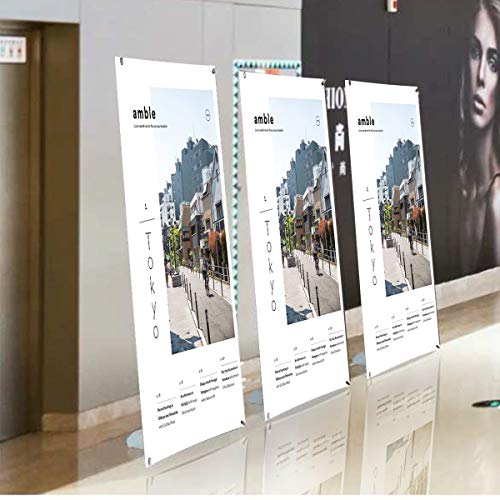 HUAZI X Banner Stand with Water Base - Poster Stand for Display Size 31.5x71inches with Traveling Bag for Trade Show, Exhibition, Business, Malls